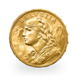 5.81 grams Gold 20 Swiss Francs Vreneli