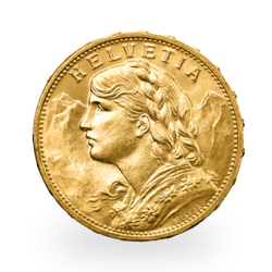 5.81 grams Gold 20 Swiss Francs Vreneli