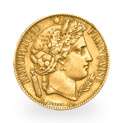 5.81 grams Gold 20 French Francs Ceres